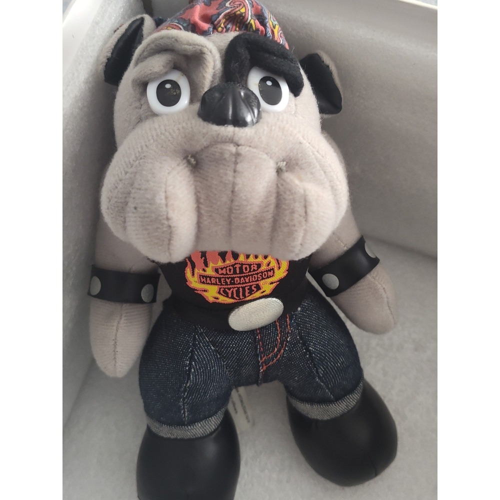 Harley Davidson VTG '98 Plush 8" Bull Dog Stuffed Play by Play Official Licensed
